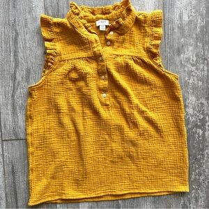 ♥️J CREW - SLEEVELESS 1/4 BUTTON TOP♥️